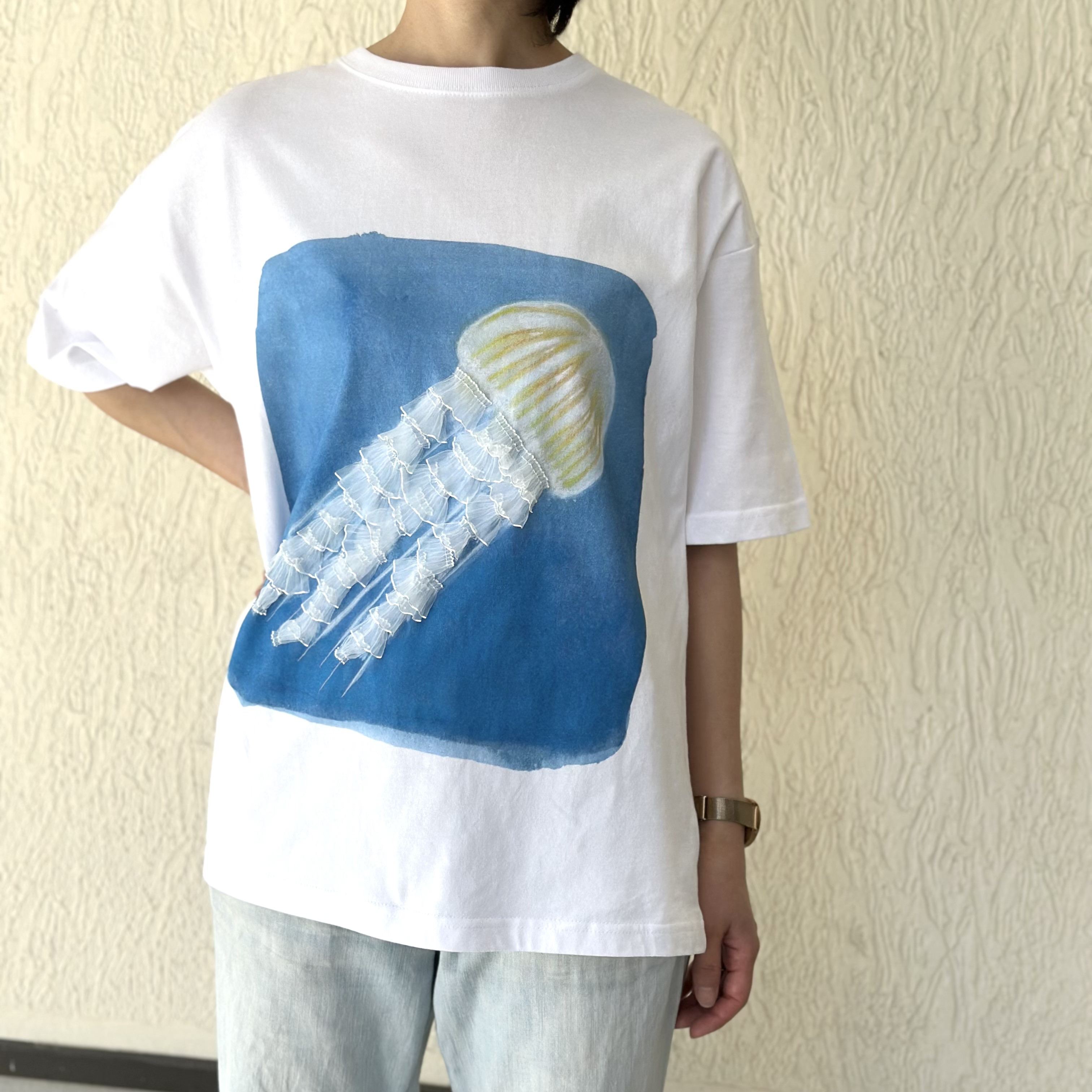 アカクラゲのふりふりフリルＴシャツ【大人用】