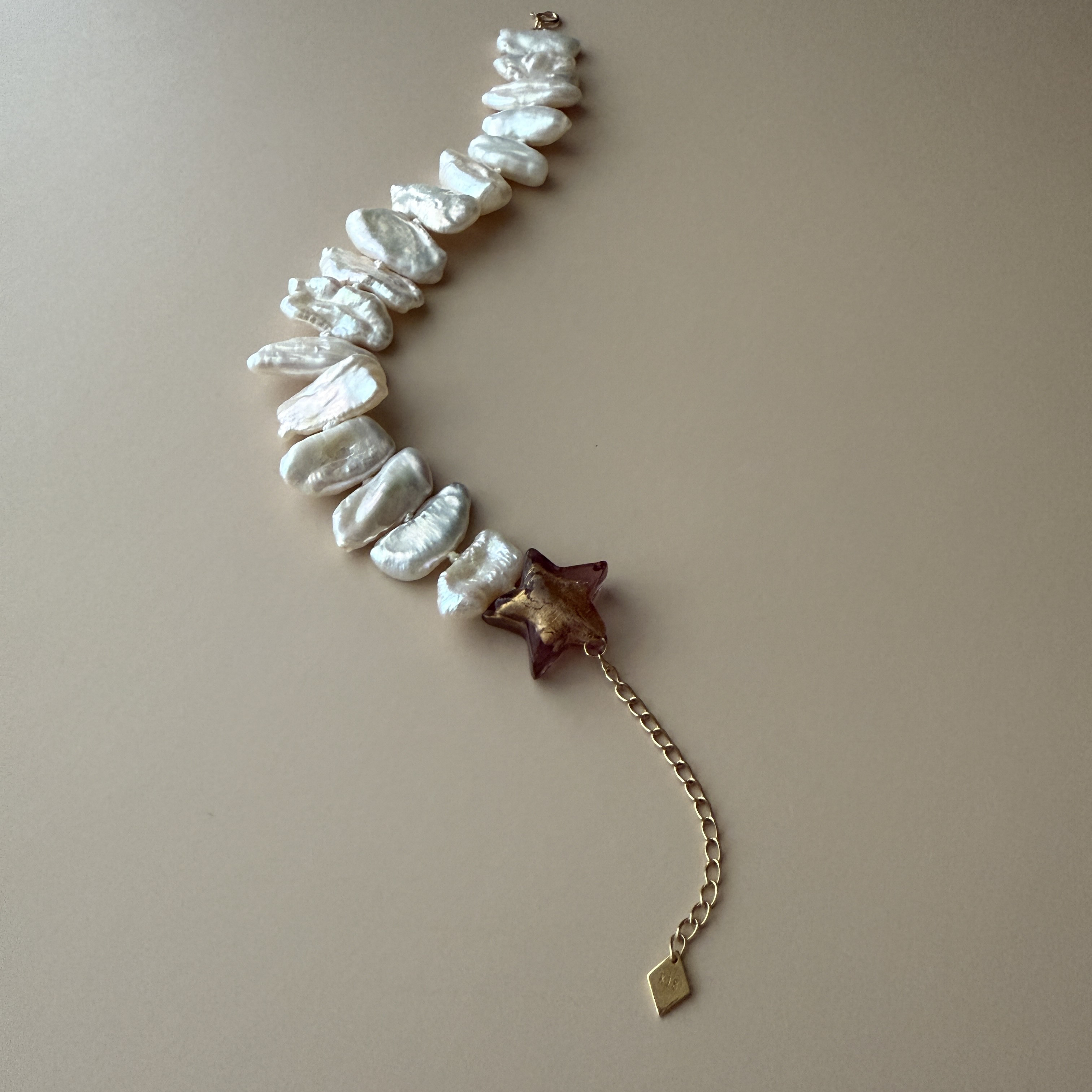 K18 × バロックパール ブレスレット｜情熱の女王（Standard）