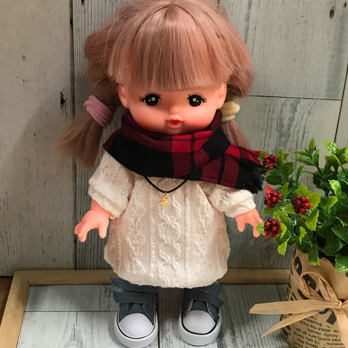 メルちゃんソランちゃん♡アランニット風のワンピース⭐︎星の