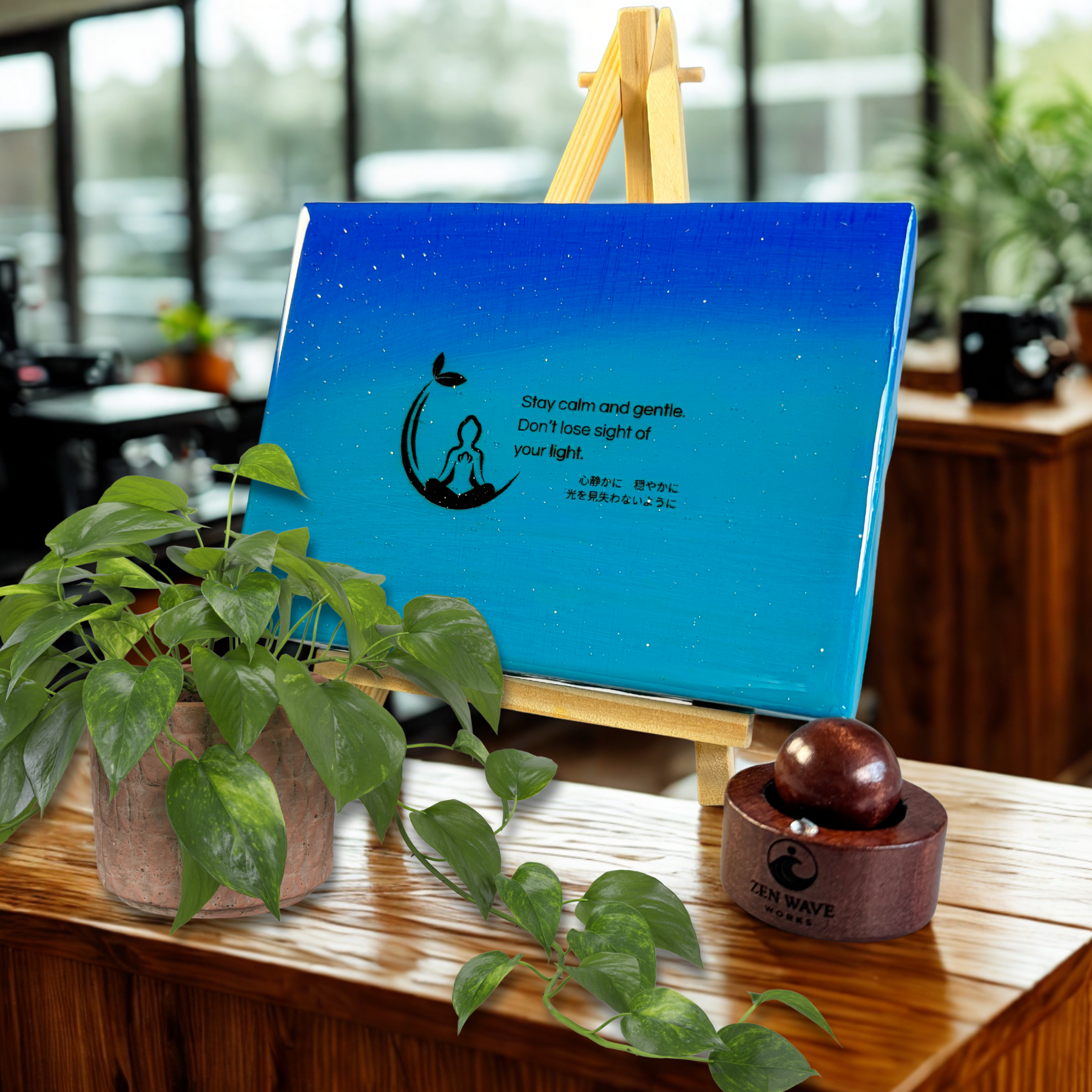 アロマディフューザー + レジンアート セット｜心を整える癒しのインテリアギフト｜シルバー ラメ ヨガ 瞑想 6,688円