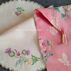 フランス、アンティーク・ホワイトワーク・白刺繍パーツ C はぎれ