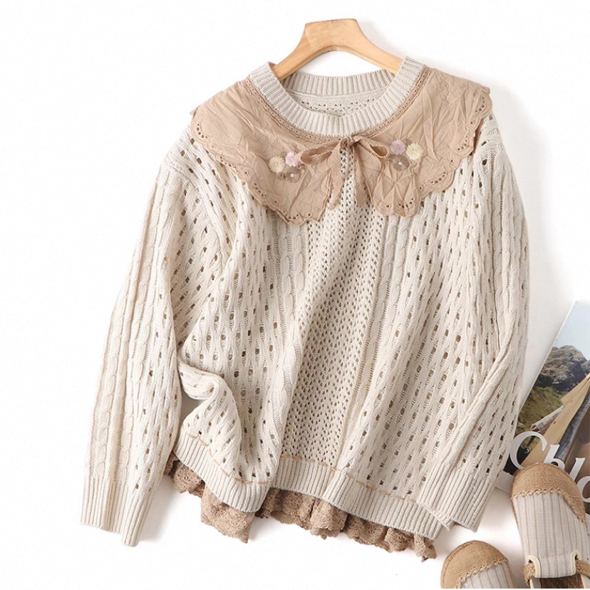 春、秋、セーター、ニットセーター、ふわふわ、冬