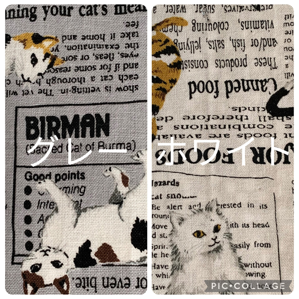 エコティッシュカバー☆マスクストッカー♪猫新聞♪2カラー 3枚目の画像