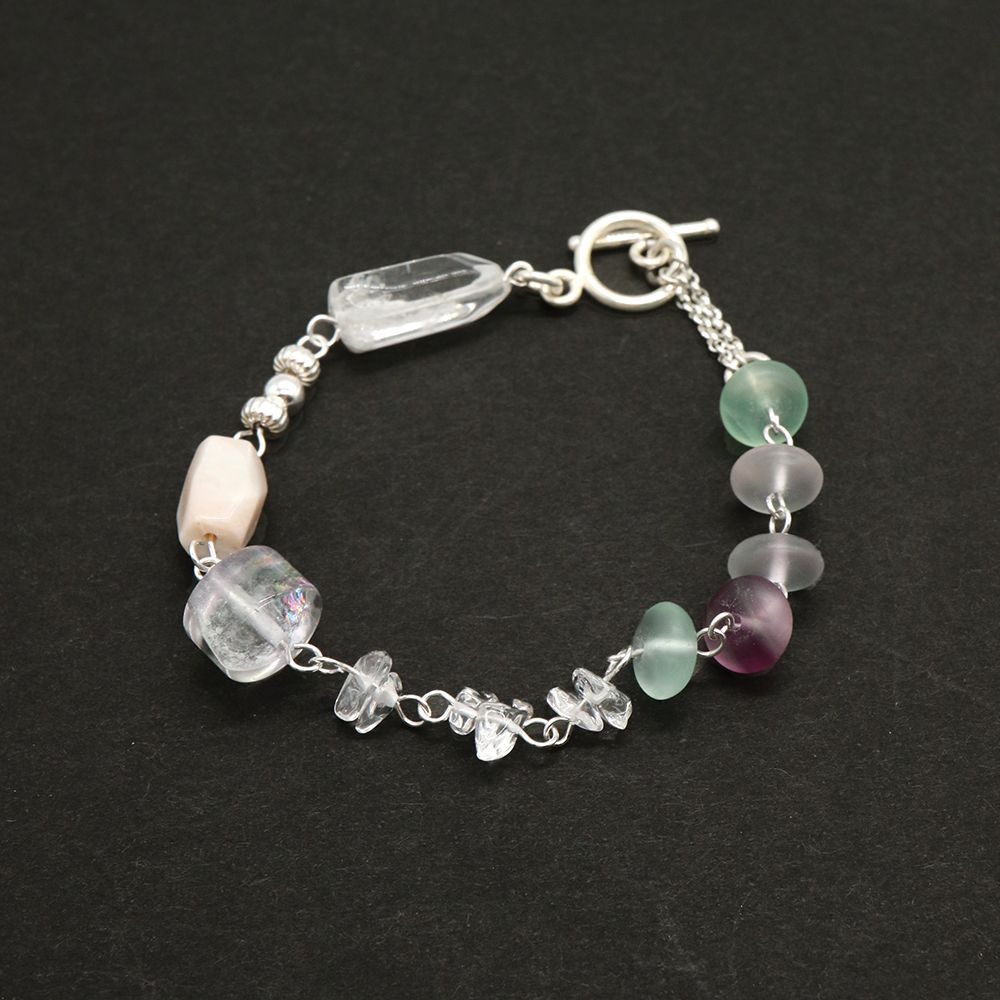 CE-B-4 【CERCA】フローライトブレスレット SV925