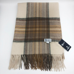 ジョンストンズ 大判 マフラー スカーフ グレー タータンチェック