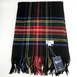 ジョンストンズ 大判 マフラー スカーフ グレー タータンチェック