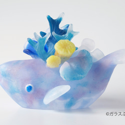 ガラス「ヤドカリ(海)」/ オブジェ 置物 立体・オブジェ ガラスぷかり