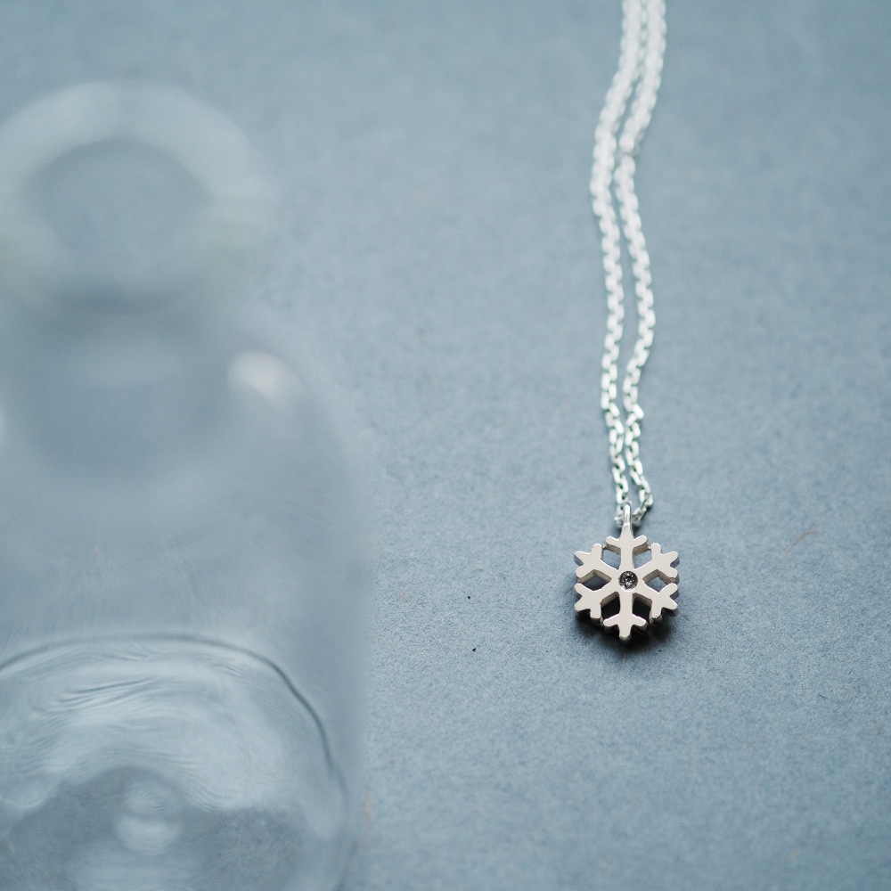 ミニ 雪の結晶 ネックレス シルバー925