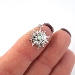 ejp933 [1 件] 精緻優雅的向日葵蛋白石吊墜 第7張的照片