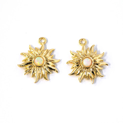 ejp933 [1 件] 精緻優雅的向日葵蛋白石吊墜 第5張的照片