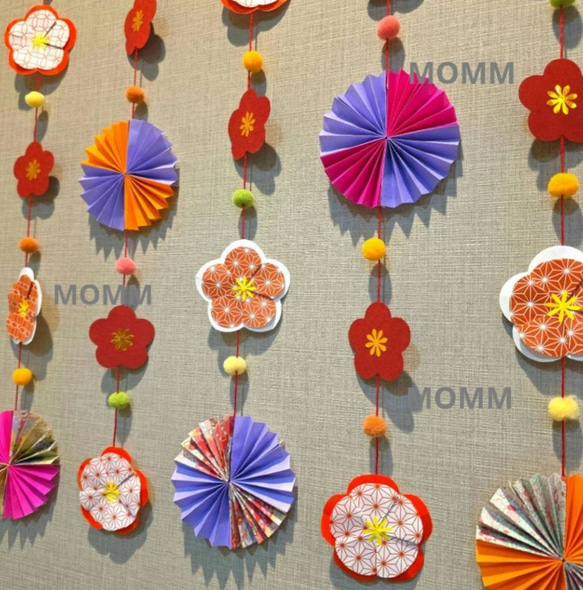 お正月の壁面飾り　ガーランド　吊るし飾り　冬　1月 お正月 吊るし飾り 壁面飾り ガーランド 1月 冬 雑貨・その他 リバティ