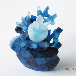 ガラス「ヤドカリ(海)」/ オブジェ 置物 立体・オブジェ ガラスぷかり