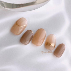 キレイめブルーに水彩ニュアンス ネイル ブルー もやもや シンプル