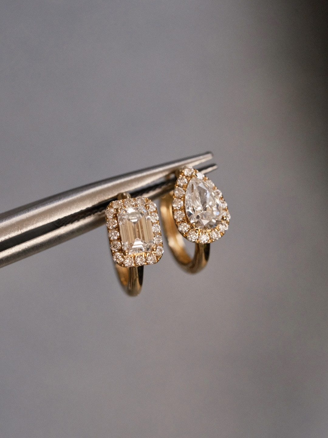 ラボグロウンダイヤモンドフープピアスk18 2211