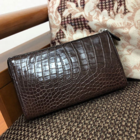 クロコダイルレザー 本革 天然ワニ革 セカンドバッグ クラッチバッグ メンズバッグ スマホ収納 長財布