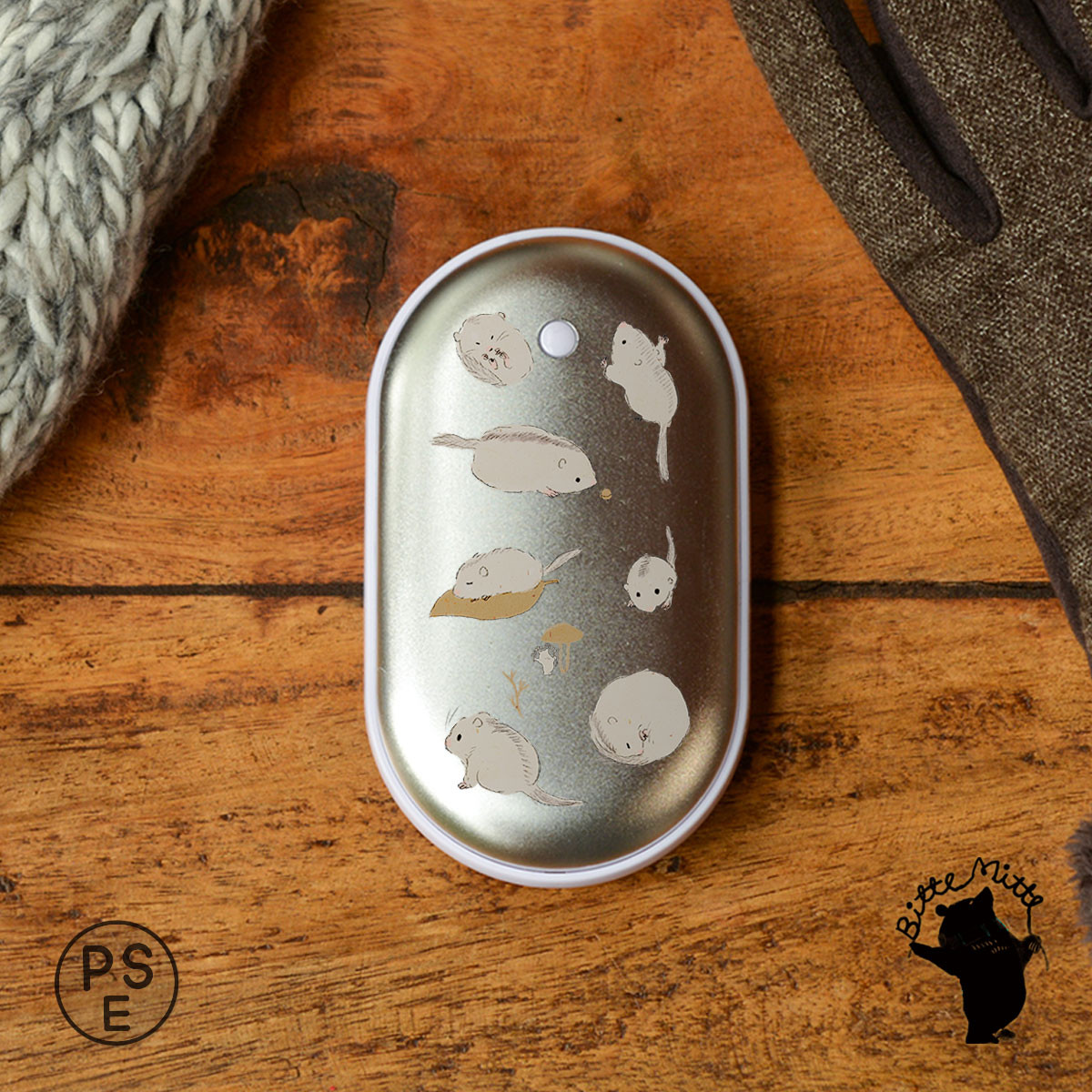 充電式カイロ おしゃれ モバイルバッテリー どうぶつ iPhone Android アニマル＊名入れ可 動物