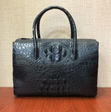 逸品 クロコダイル ワニ革 ハンドバッグ ブリーフケース 書類かばん 背部革 鞄 通勤 ビジネス メンズ 男性 バック