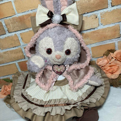 ステラルーSサイズ☆うさ耳ピンクチェック コスチューム9点セット