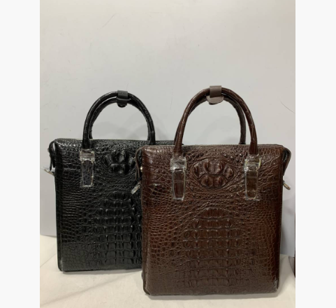 2色選択可クロコダイルレザートートバッグ ブリーフケース ビジネスバッグ ショルダーバッグハンドバッグ メンズバッグ