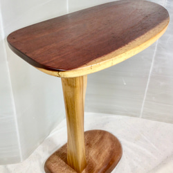 天然木 カイズカイブキ輪切り サイドテーブル 一点物 手造り サイド