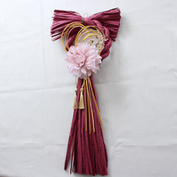 むらさきしめ縄リース2024 パープル 紫 おしゃれしめ縄 ボルドー 大人