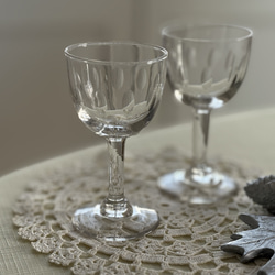 イギリス Vintage シェリーグラス リキュールグラス ガラス器 パフェ