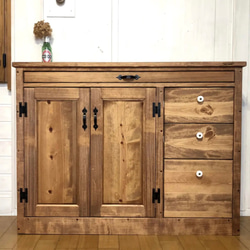 ♪アンティークパイン玄関収納 下駄箱 アメリカンカントリー T4126