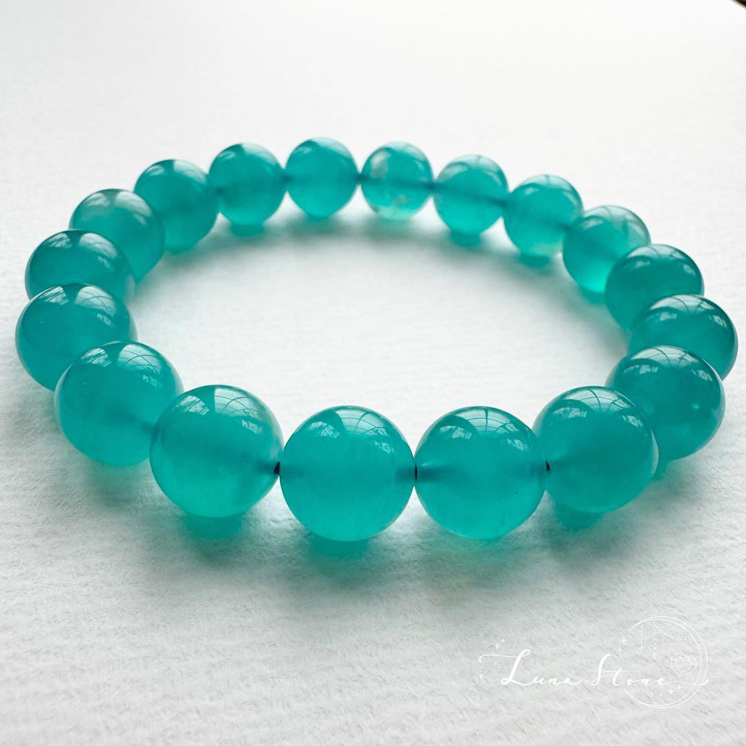 【アイスアマゾナイト】澄みわたる青が心を癒す 天然石 ブレスレット