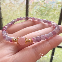 ロードナイトシリカ エチオピアオパール】 天然石 ブレスレット