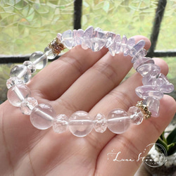 キラキラ 花火ルチル ブラックシルバー 水晶 10mm ブレスレット 天然石