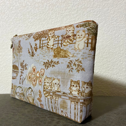 ハンドメイド ユキエモン キャットガーデン ブラウン ちょこっと 台形