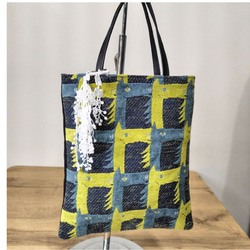 ミナペルホネン /2025タンバリンネイビー×白/がま口ポケット付きMSトート ミナペルホネン /2025タンバリンネイビー×白/がま口ポケット付きMS