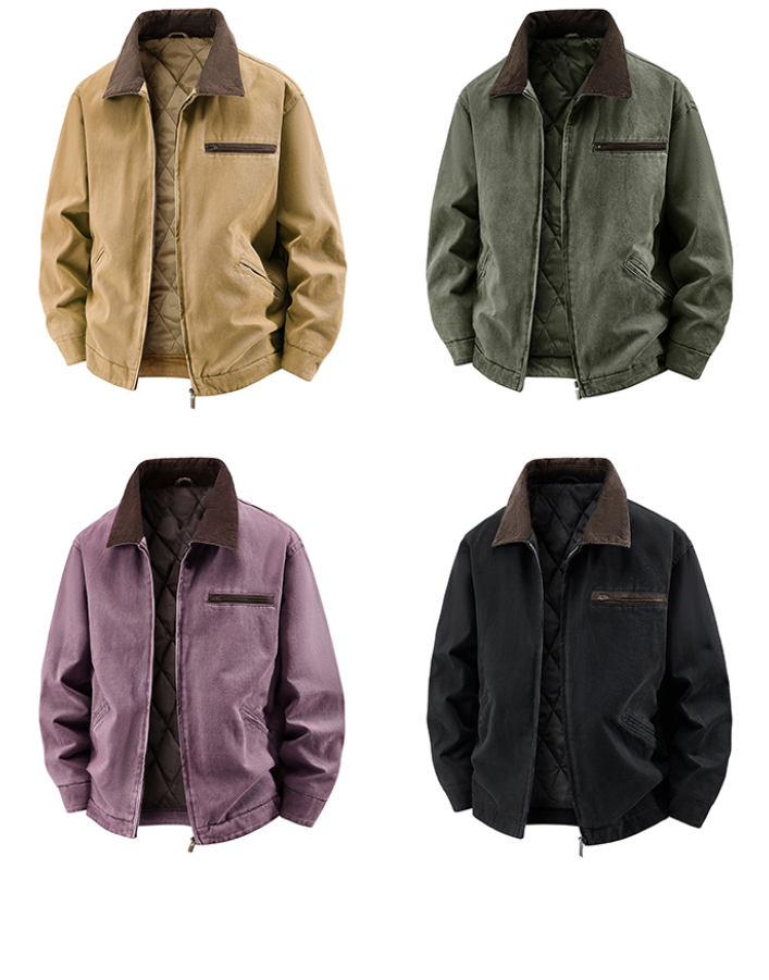 軽奢なデトロイトの綿の衣の男性の秋と冬の暖かい暖かい綿の服の工装多ポケット野球コートをプラスします