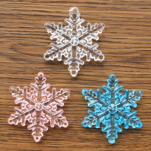 雪の結晶 アクリルチャーム クリアカラー オーナメント スノー