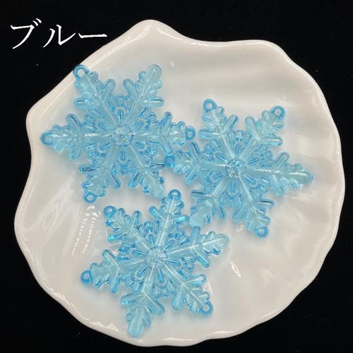 雪の結晶 アクリルチャーム クリアカラー オーナメント スノー