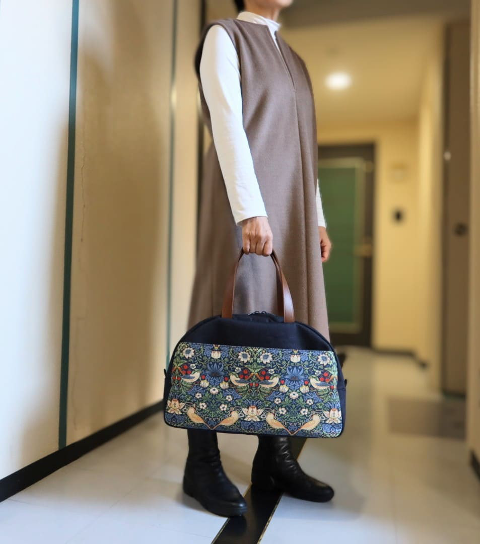 大きめボストンバッグ（ウィリアムモリス・2種類からご選択ください）