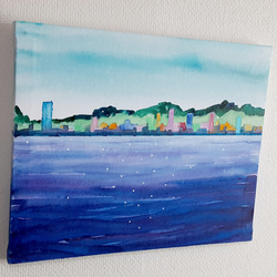 カラフルな森)フレーム付き水彩画送料無料 絵画 takakei 通販 12705639