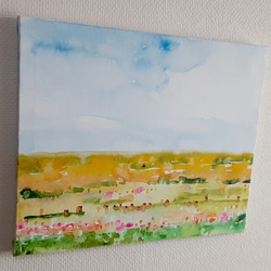 カラフルな森)フレーム付き水彩画送料無料 絵画 takakei 通販 12705639