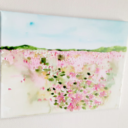 カラフルな森)フレーム付き水彩画送料無料 絵画 takakei 通販 12705639