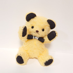 いちごオレ色の日本製モヘアのテディベア ぬいぐるみ iro-hana 通販