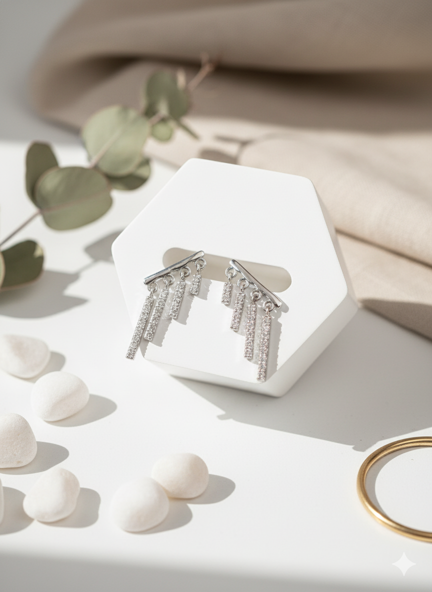 2-36　天然ダイヤモンド シルバー　ピアス