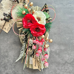 No.364 南天のしめ縄リース2024 ハンドメイドお正月飾り玄関リース