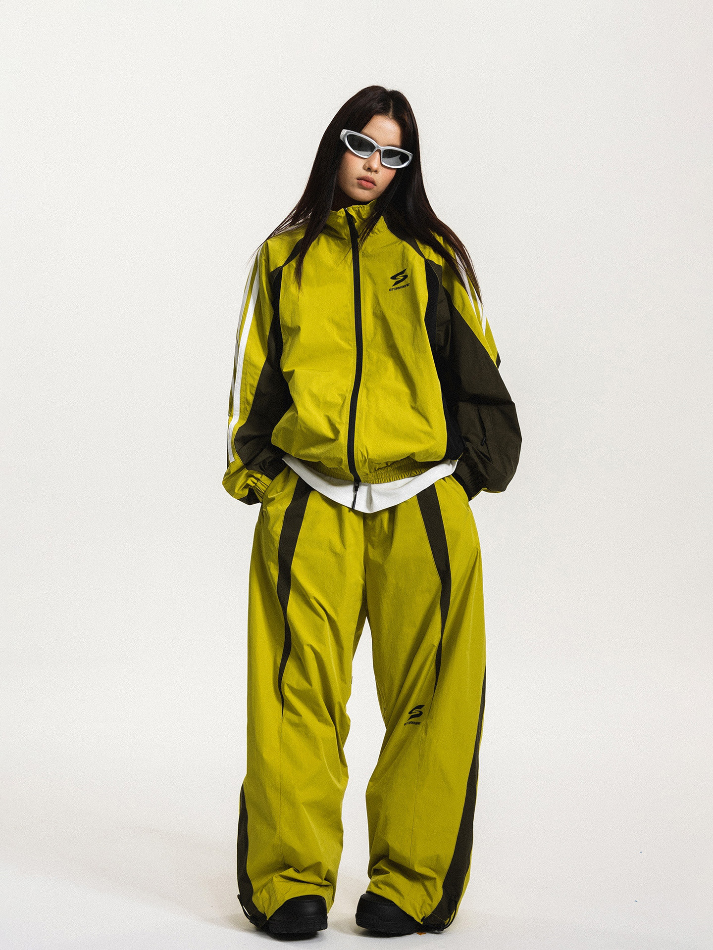 25-26秋冬限定 スノーボードウェア 3L防水 緑 上下セット ジャケット パンツ メンズ レディース SN042