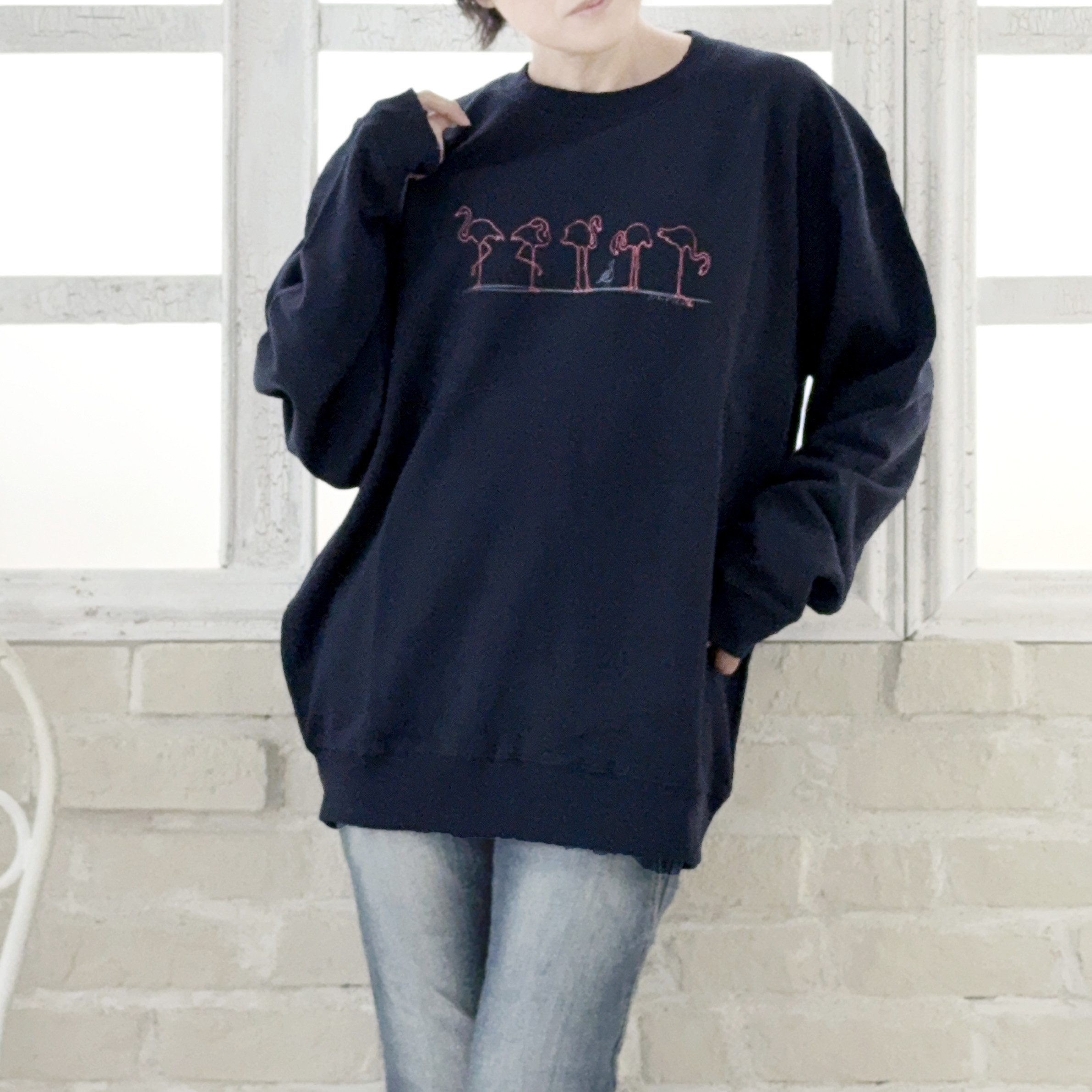 【新作】おとなのトレーナー　*Anatolia*　ネイビーブルー