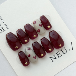 シルキーマグガラスフレンチキルティングネイル ネイルチップ（つけ爪