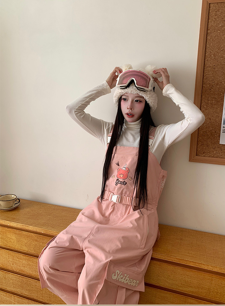25-26秋冬限定 スノーボードウェア 防水 上下セット ジャケット パンツ 可愛い レディース SN052