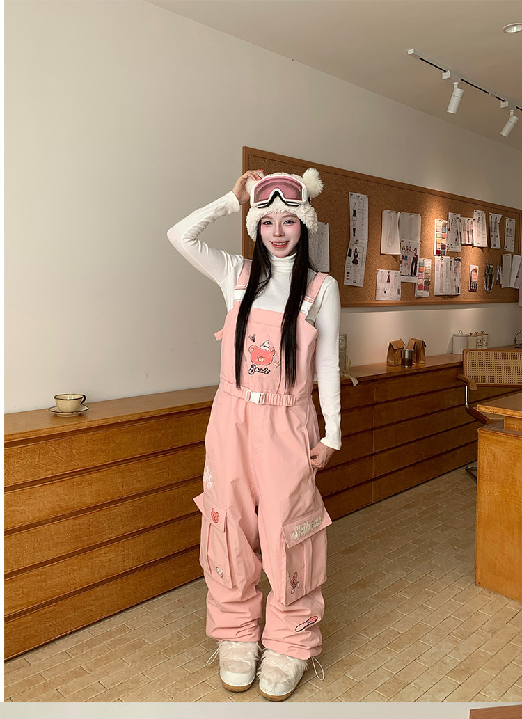 25-26秋冬限定 スノーボードウェア 防水 上下セット ジャケット パンツ 可愛い レディース SN052