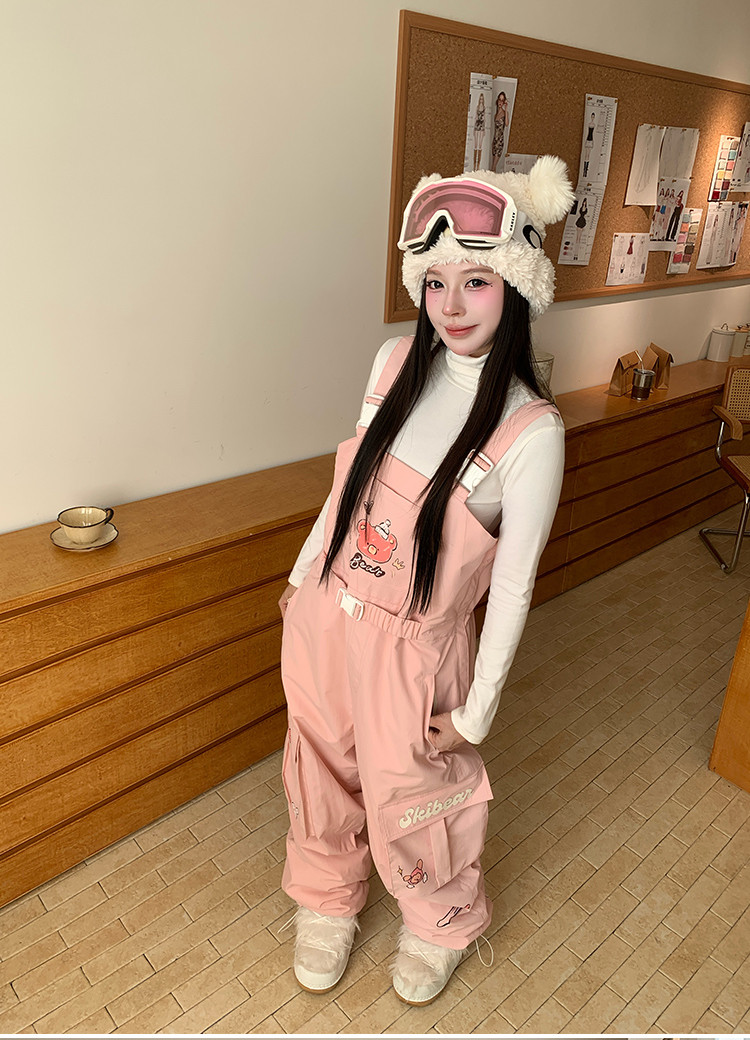 25-26秋冬限定 スノーボードウェア 防水 上下セット ジャケット パンツ 可愛い レディース SN052