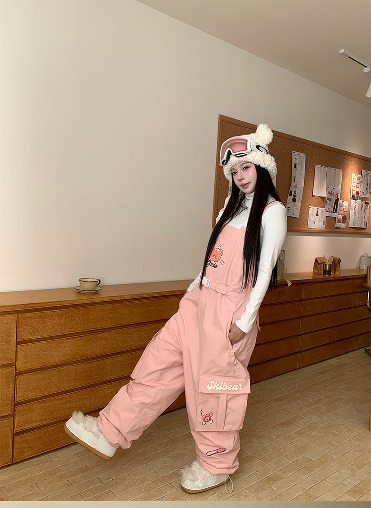 25-26秋冬限定 スノーボードウェア 防水 上下セット ジャケット パンツ 可愛い レディース SN052
