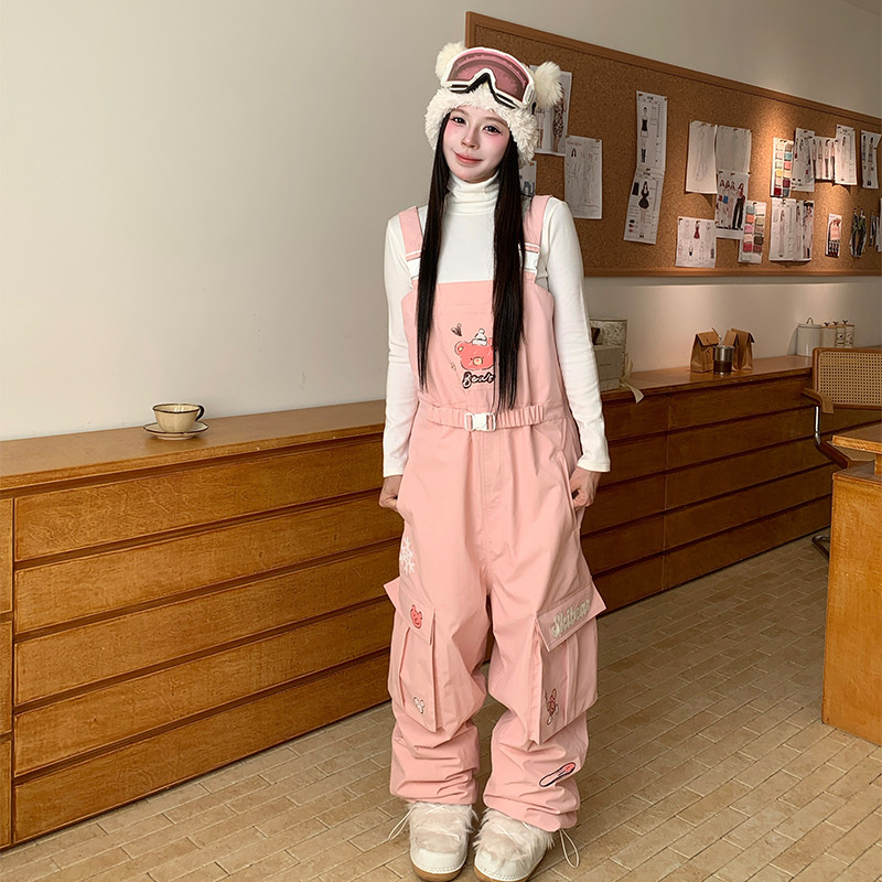 25-26秋冬限定 スノーボードウェア 防水 上下セット ジャケット パンツ 可愛い レディース SN052